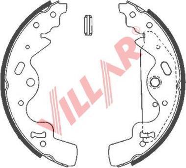 Villar 629.0842 - Комплект гальм, барабанний механізм autocars.com.ua