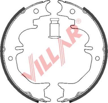 Villar 629.0843 - Комплект гальм, ручник, парковка autocars.com.ua