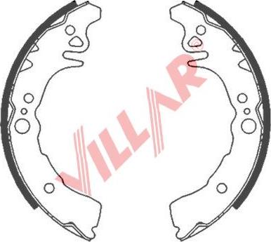Villar 629.0852 - Комплект гальм, барабанний механізм autocars.com.ua