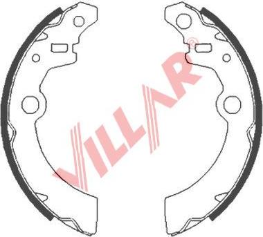 Villar 629.0856 - Комплект гальм, барабанний механізм autocars.com.ua