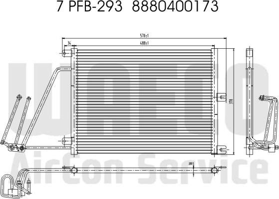 Waeco 8880400173 - Конденсатор кондиционера avtokuzovplus.com.ua