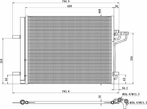 Waeco 8880400579 - Конденсатор, кондиціонер autocars.com.ua