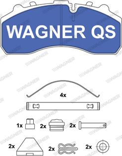 Wagner 2910804950 - Тормозные колодки, дисковые, комплект autodnr.net