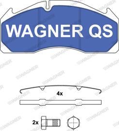 Wagner 2912504950 - Тормозные колодки, дисковые, комплект avtokuzovplus.com.ua