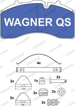 Wagner 2915804950 - Тормозные колодки, дисковые, комплект avtokuzovplus.com.ua