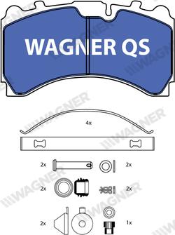 Wagner 2924404950 - Гальмівні колодки, дискові гальма autocars.com.ua