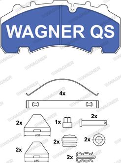 Wagner 2926304950 - Гальмівні колодки, дискові гальма autocars.com.ua
