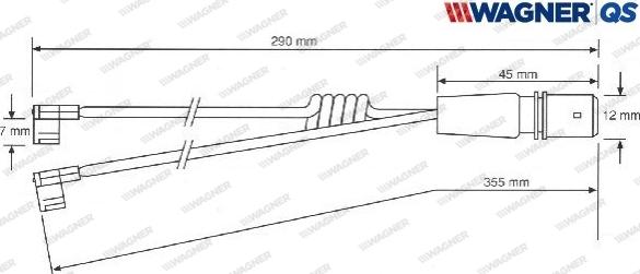 Wagner 587026W - Сигналізатор, знос гальмівних колодок autocars.com.ua