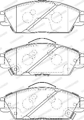 Wagner WBP21012B - Тормозные колодки, дисковые, комплект avtokuzovplus.com.ua