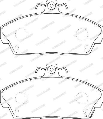 Wagner WBP21515A - Тормозные колодки, дисковые, комплект avtokuzovplus.com.ua