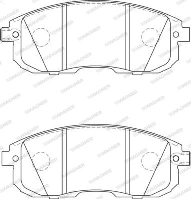 Wagner WBP21561A - Гальмівні колодки, дискові гальма autocars.com.ua