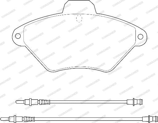 Wagner WBP21632A - Тормозные колодки, дисковые, комплект avtokuzovplus.com.ua