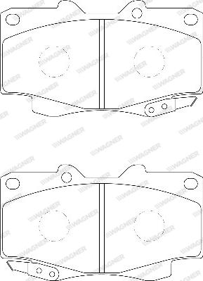 Wagner WBP21680A - Тормозные колодки, дисковые, комплект avtokuzovplus.com.ua