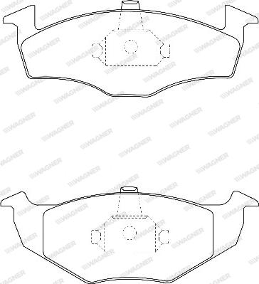 Wagner WBP21866A - Тормозные колодки, дисковые, комплект avtokuzovplus.com.ua