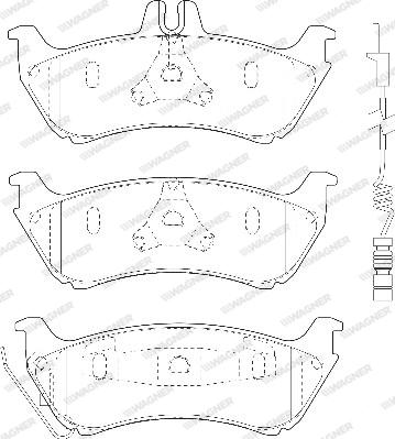 Wagner WBP23190A - Гальмівні колодки, дискові гальма autocars.com.ua