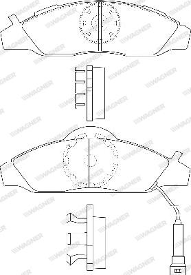 Wagner WBP23230A - Гальмівні колодки, дискові гальма autocars.com.ua