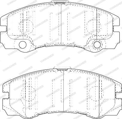 Wagner WBP23250A - Гальмівні колодки, дискові гальма autocars.com.ua