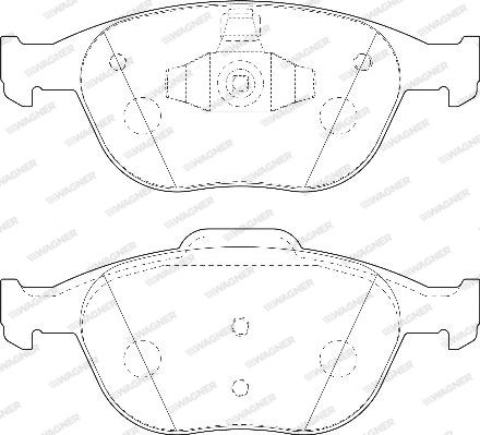 Wagner WBP23440A - Тормозные колодки, дисковые, комплект autodnr.net