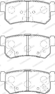 Wagner WBP23673A - Тормозные колодки, дисковые, комплект avtokuzovplus.com.ua