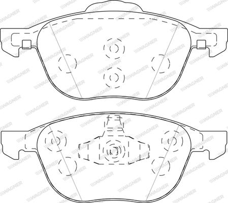 Wagner WBP23723B - Тормозные колодки, дисковые, комплект avtokuzovplus.com.ua