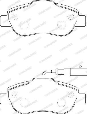 Wagner WBP24072B - Гальмівні колодки, дискові гальма autocars.com.ua