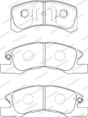 Wagner WBP24229A - Тормозные колодки, дисковые, комплект avtokuzovplus.com.ua