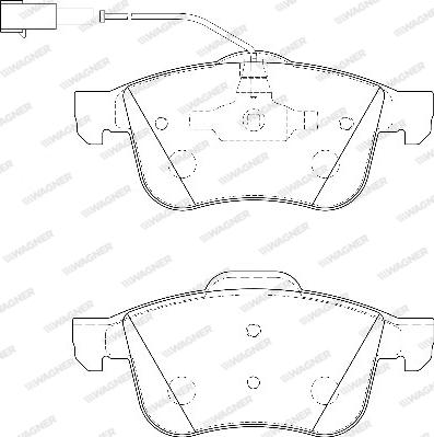 Wagner WBP24339A - Тормозные колодки, дисковые, комплект avtokuzovplus.com.ua