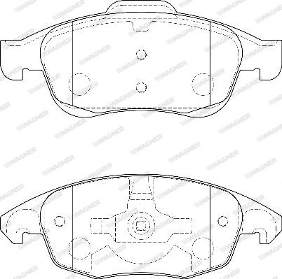 Wagner WBP24538A - Тормозные колодки, дисковые, комплект avtokuzovplus.com.ua