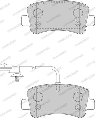 Wagner WBP25112A - Тормозные колодки, дисковые, комплект autodnr.net