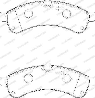 Wagner WBP29231A - Тормозные колодки, дисковые, комплект autodnr.net