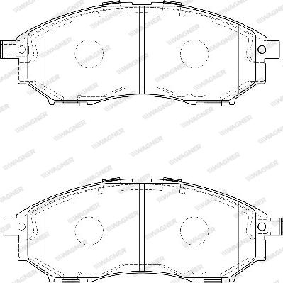 Wagner WBP80001A - Тормозные колодки, дисковые, комплект avtokuzovplus.com.ua