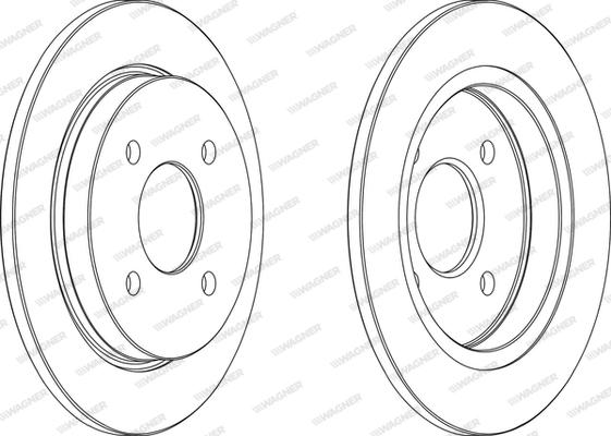 Wagner WGR0281-1 - Гальмівний диск autocars.com.ua