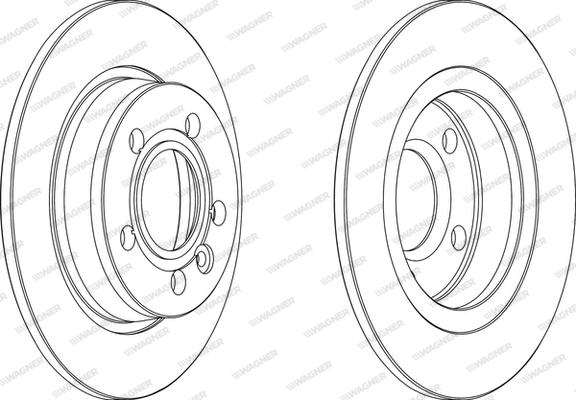 Wagner WGR0847-1 - Гальмівний диск autocars.com.ua