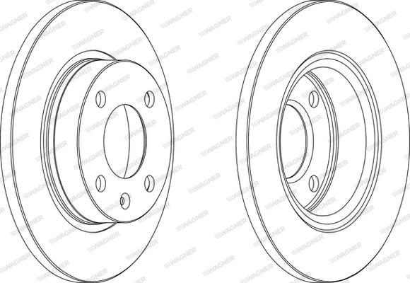 Wagner WGR0875-1 - Гальмівний диск autocars.com.ua