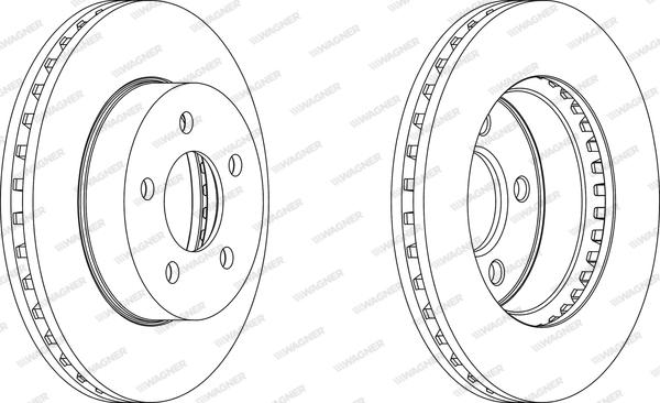 Wagner WGR1184-1 - Гальмівний диск autocars.com.ua