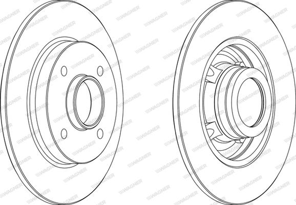 Wagner WGR1523-1 - Тормозной диск avtokuzovplus.com.ua