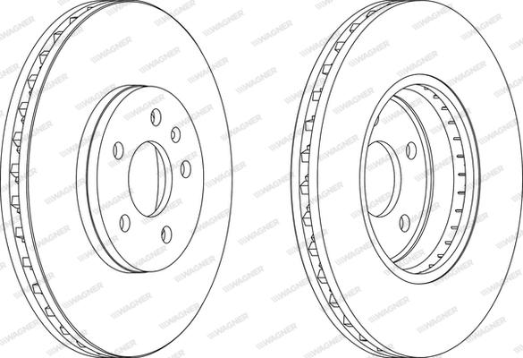 Wagner WGR1664-1 - Гальмівний диск autocars.com.ua