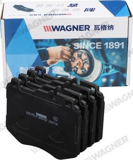 Wagner WZD1796-D - Тормозные колодки, дисковые, комплект avtokuzovplus.com.ua