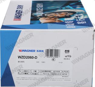 Wagner WZD2060-D - Тормозные колодки, дисковые, комплект avtokuzovplus.com.ua