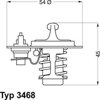 Calorstat by Vernet TH5980.88 - Термостат Opel Astra F-Corsa B-Kia Sportage 1.3-2.0 i-TD 91- 88 C autocars.com.ua