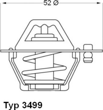 WAHLER 3499.82D - Термостат, охолоджуюча рідина autocars.com.ua