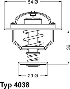 WAHLER 4038.65D - Термостат, охлаждающая жидкость avtokuzovplus.com.ua