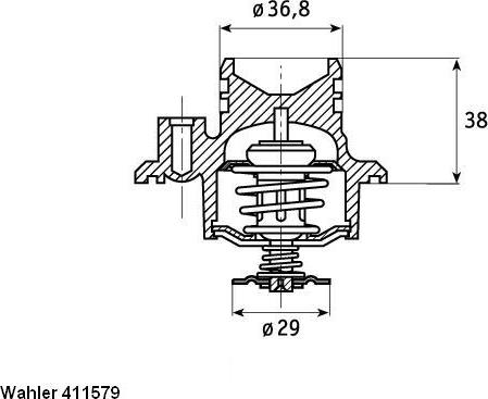 WAHLER 411579.92D - Термостат, охлаждающая жидкость avtokuzovplus.com.ua