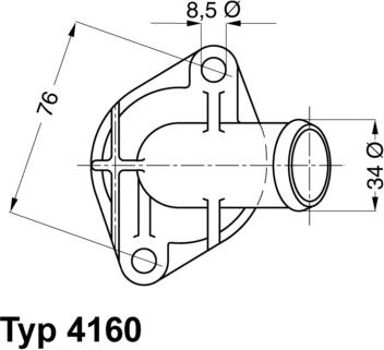 WAHLER 4160.83D - Термостат, охлаждающая жидкость autodnr.net