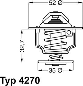 WAHLER 4270.88D - Термостат, охлаждающая жидкость avtokuzovplus.com.ua