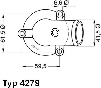 WAHLER 4279.87D - Термостат, охолоджуюча рідина autocars.com.ua