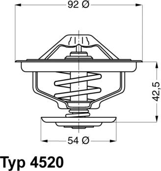 WAHLER 4520.80D - Термостат, охлаждающая жидкость avtokuzovplus.com.ua