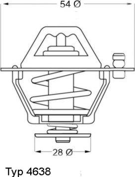 WAHLER 4638.76D - Термостат, охлаждающая жидкость avtokuzovplus.com.ua