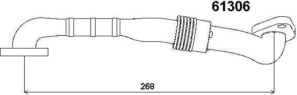WAHLER 61306D - Трубка, клапан повернення ОГ autocars.com.ua