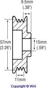 WAI 24-82251 - Шкив генератора, муфта avtokuzovplus.com.ua